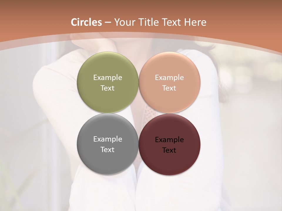 A Woman Sitting On The Ground With Her Hand On Her Chin PowerPoint Template