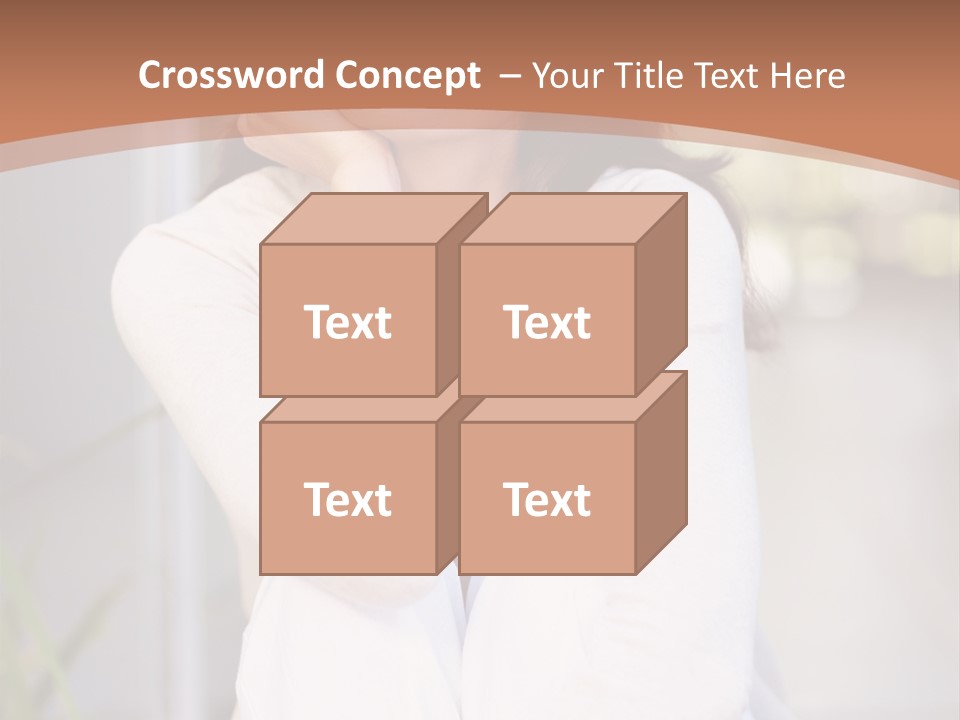 A Woman Sitting On The Ground With Her Hand On Her Chin PowerPoint Template