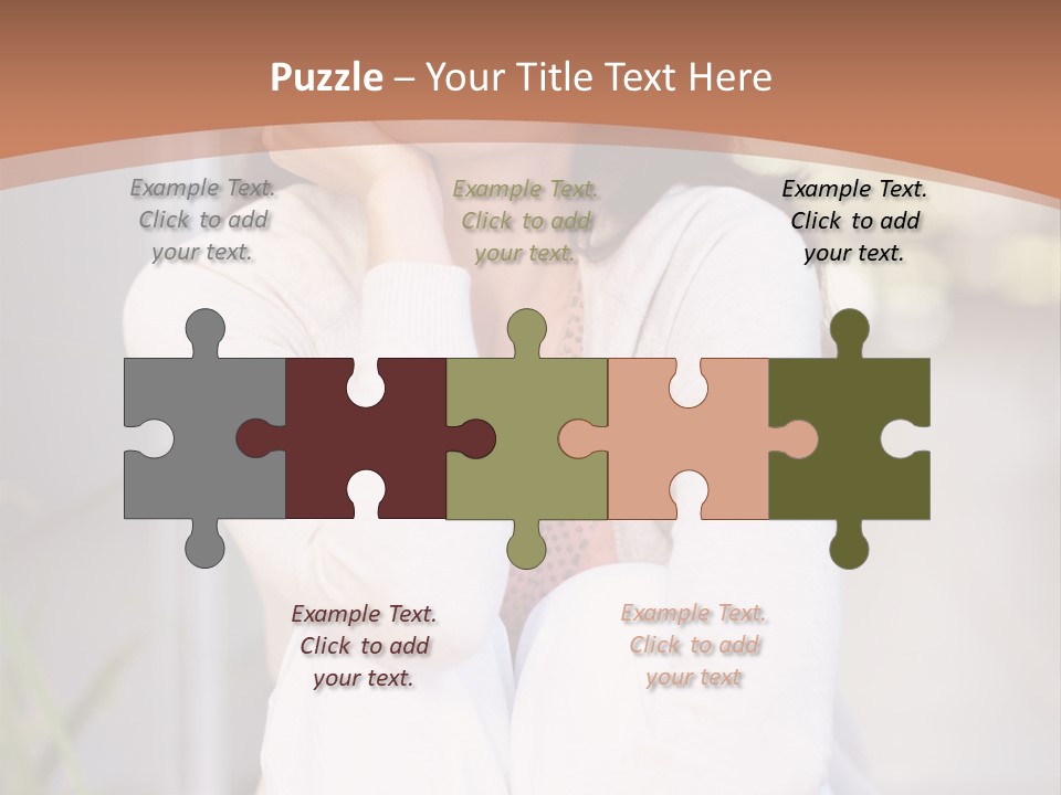 A Woman Sitting On The Ground With Her Hand On Her Chin PowerPoint Template