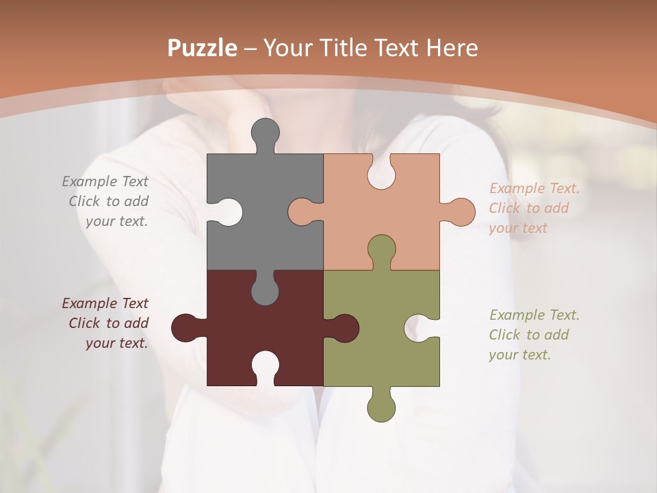 A Woman Sitting On The Ground With Her Hand On Her Chin PowerPoint Template