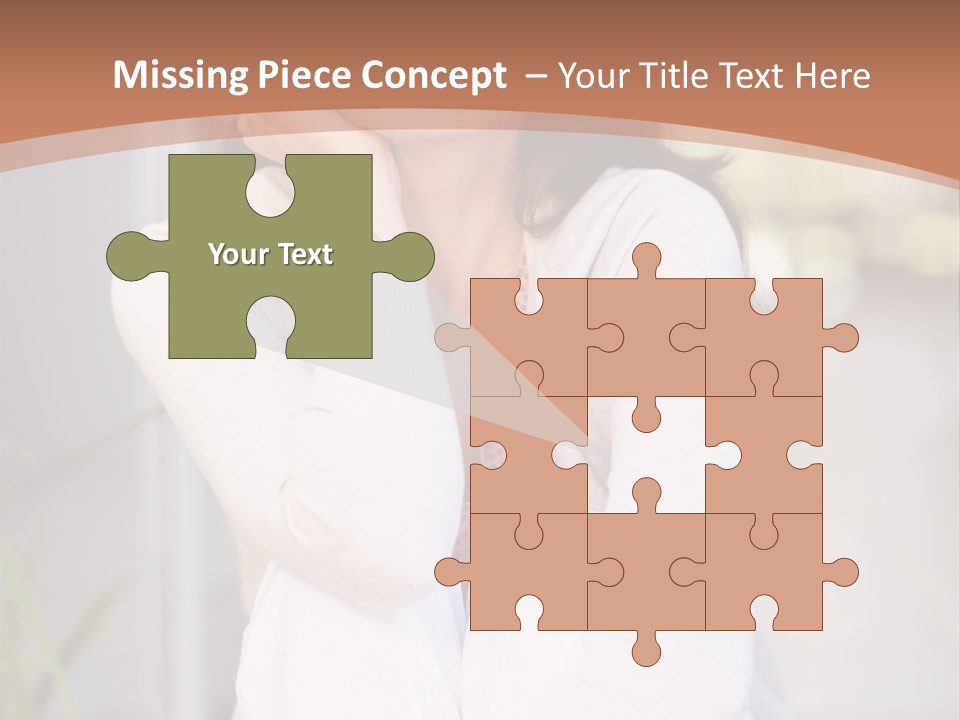 A Woman Sitting On The Ground With Her Hand On Her Chin PowerPoint Template