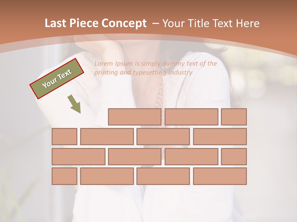 A Woman Sitting On The Ground With Her Hand On Her Chin PowerPoint Template