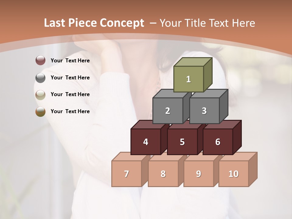 A Woman Sitting On The Ground With Her Hand On Her Chin PowerPoint Template