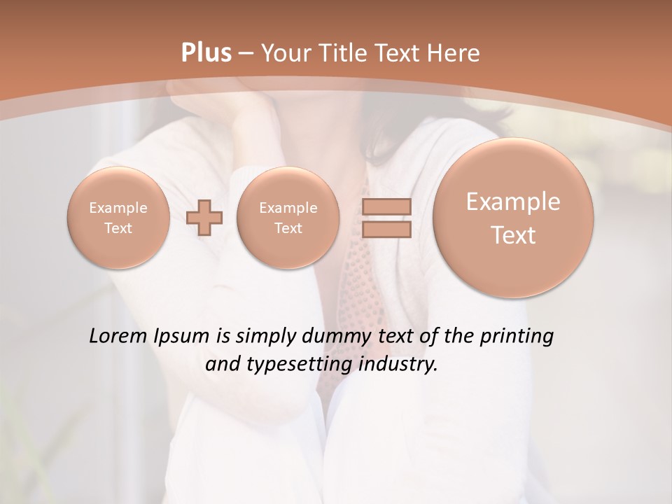 A Woman Sitting On The Ground With Her Hand On Her Chin PowerPoint Template