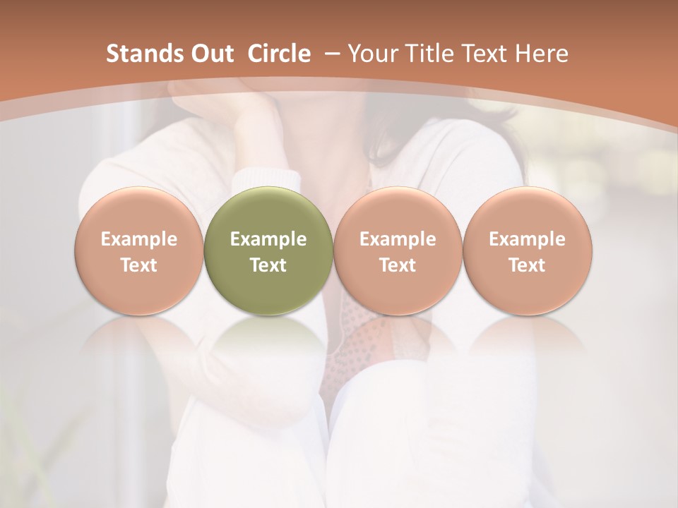 A Woman Sitting On The Ground With Her Hand On Her Chin PowerPoint Template