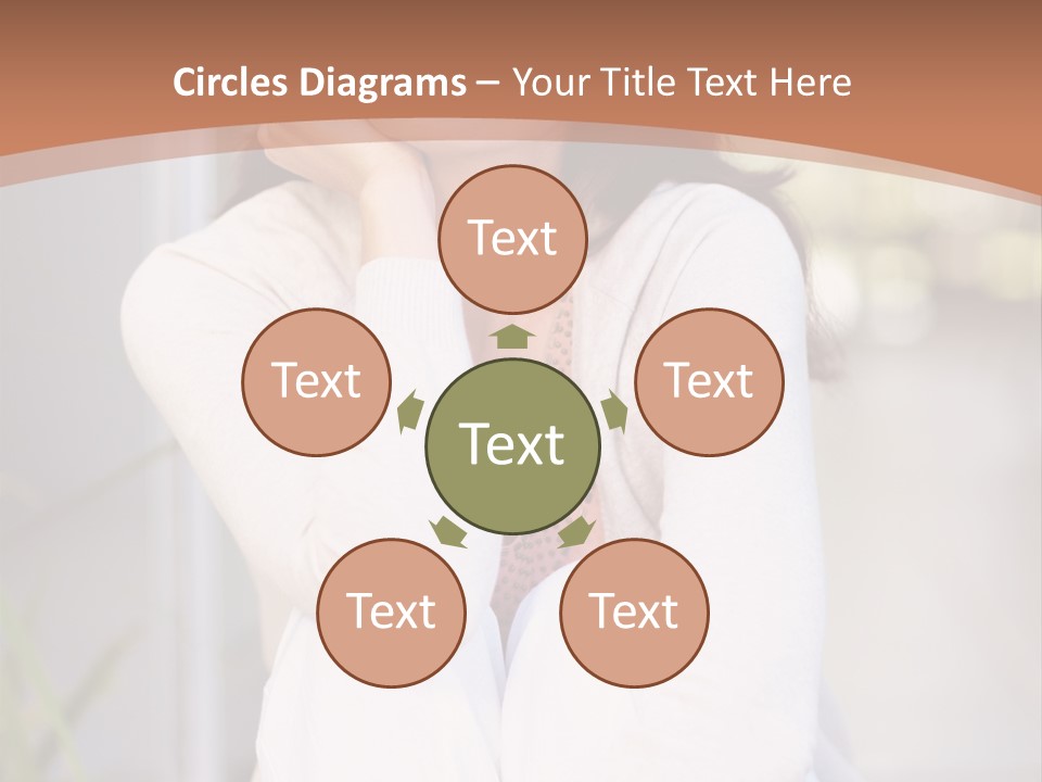 A Woman Sitting On The Ground With Her Hand On Her Chin PowerPoint Template