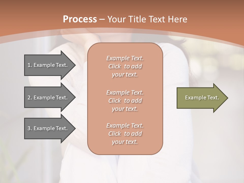 A Woman Sitting On The Ground With Her Hand On Her Chin PowerPoint Template