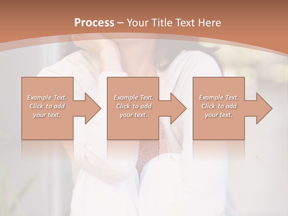 A Woman Sitting On The Ground With Her Hand On Her Chin PowerPoint Template