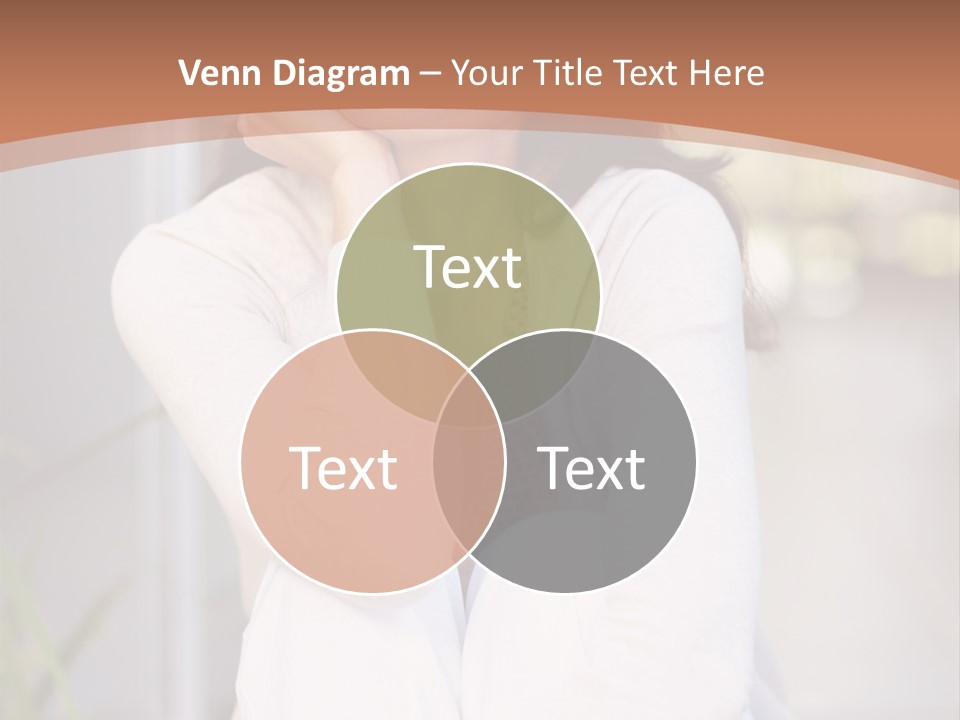 A Woman Sitting On The Ground With Her Hand On Her Chin PowerPoint Template