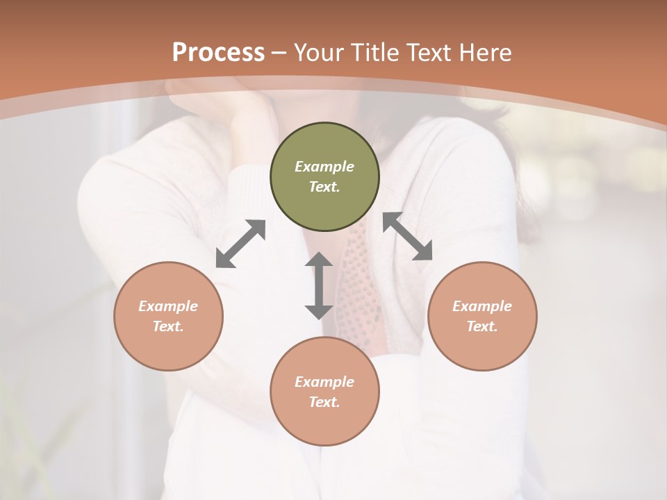 A Woman Sitting On The Ground With Her Hand On Her Chin PowerPoint Template