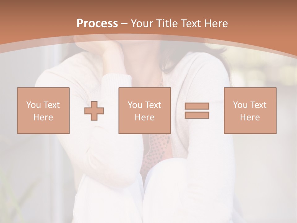 A Woman Sitting On The Ground With Her Hand On Her Chin PowerPoint Template