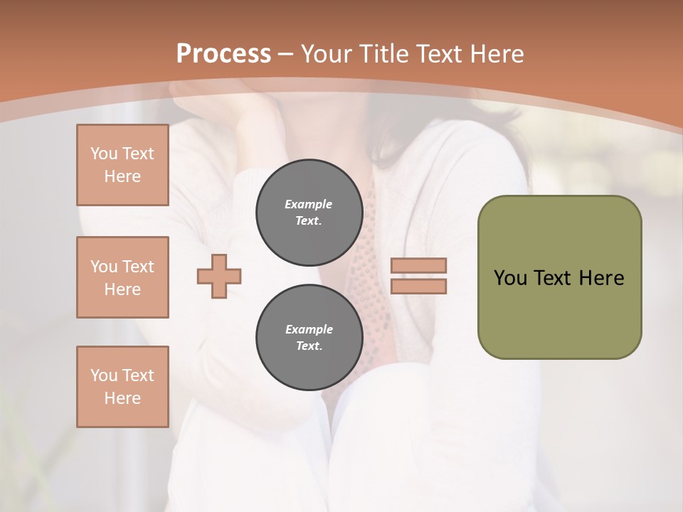 A Woman Sitting On The Ground With Her Hand On Her Chin PowerPoint Template