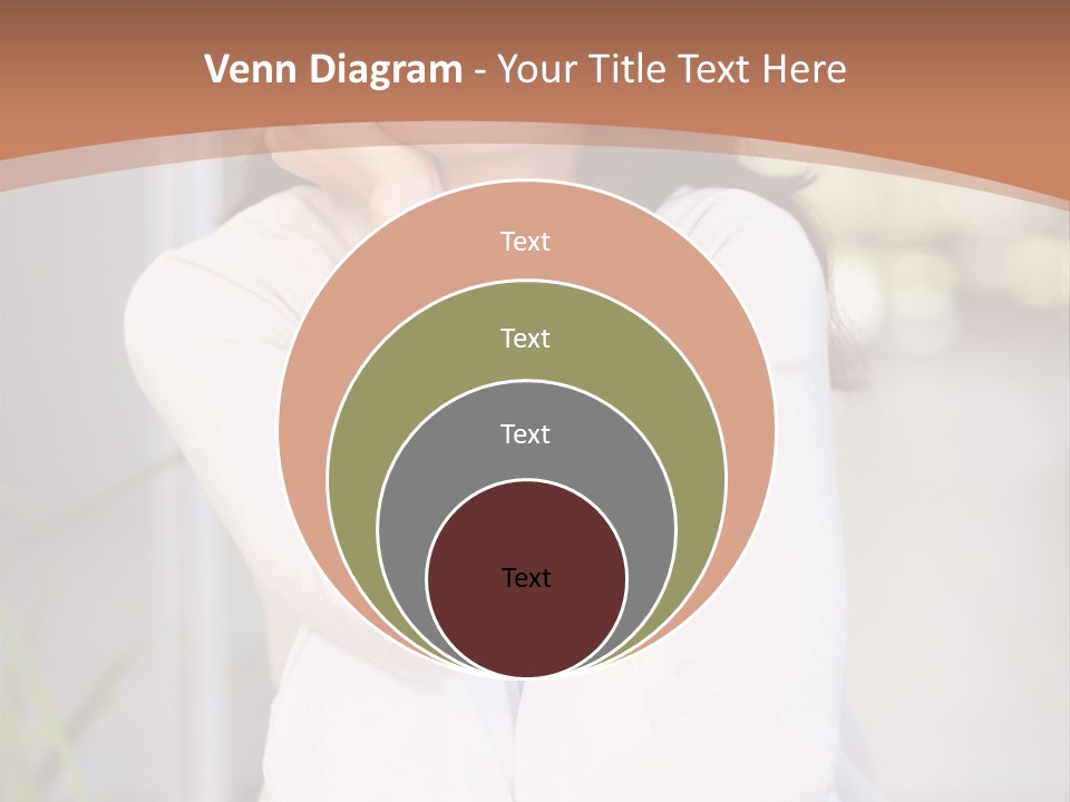 A Woman Sitting On The Ground With Her Hand On Her Chin PowerPoint Template