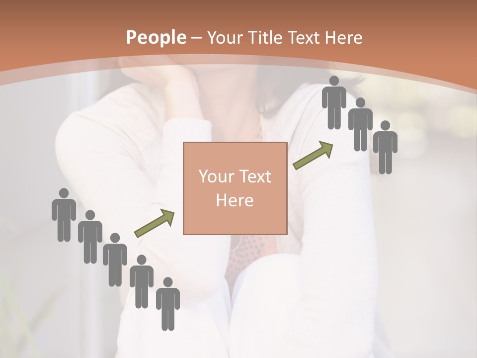 A Woman Sitting On The Ground With Her Hand On Her Chin PowerPoint Template