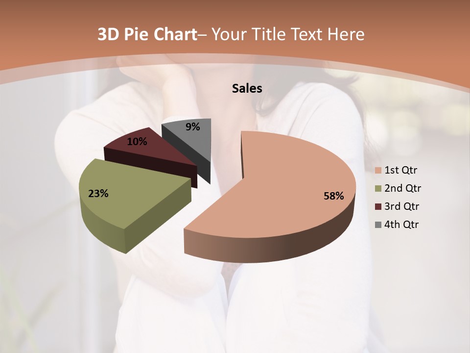 A Woman Sitting On The Ground With Her Hand On Her Chin PowerPoint Template