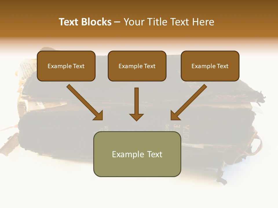 A Couple Of Black Books Sitting On Top Of Each Other PowerPoint Template