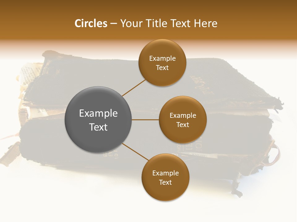 A Couple Of Black Books Sitting On Top Of Each Other PowerPoint Template