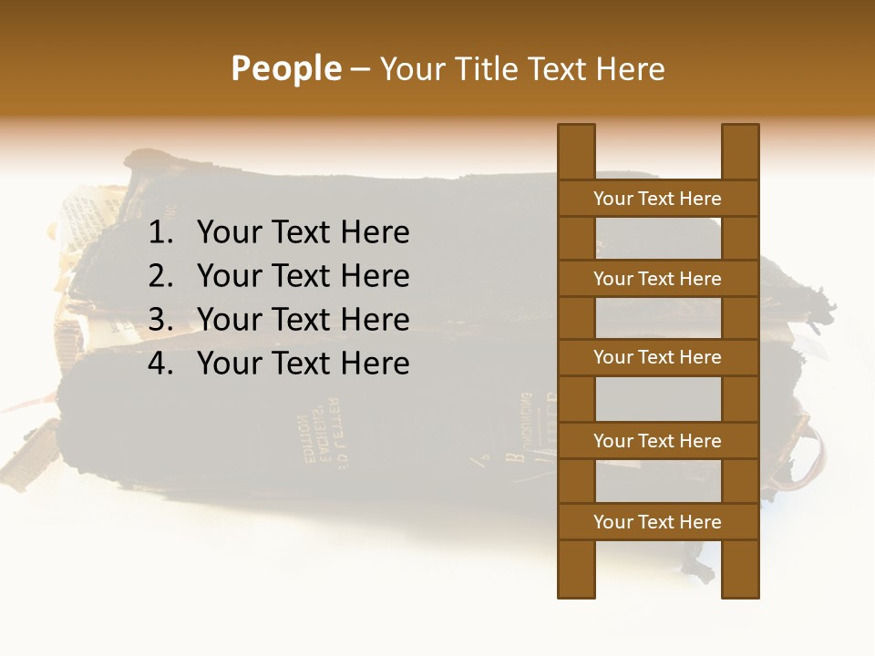 A Couple Of Black Books Sitting On Top Of Each Other PowerPoint Template