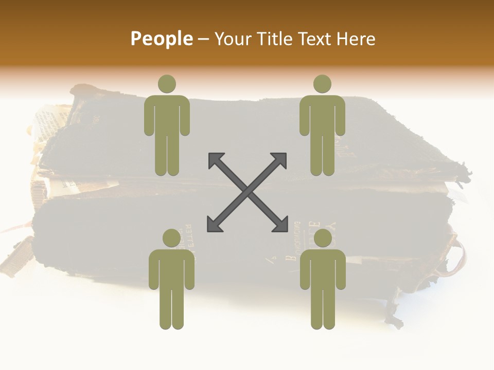 A Couple Of Black Books Sitting On Top Of Each Other PowerPoint Template