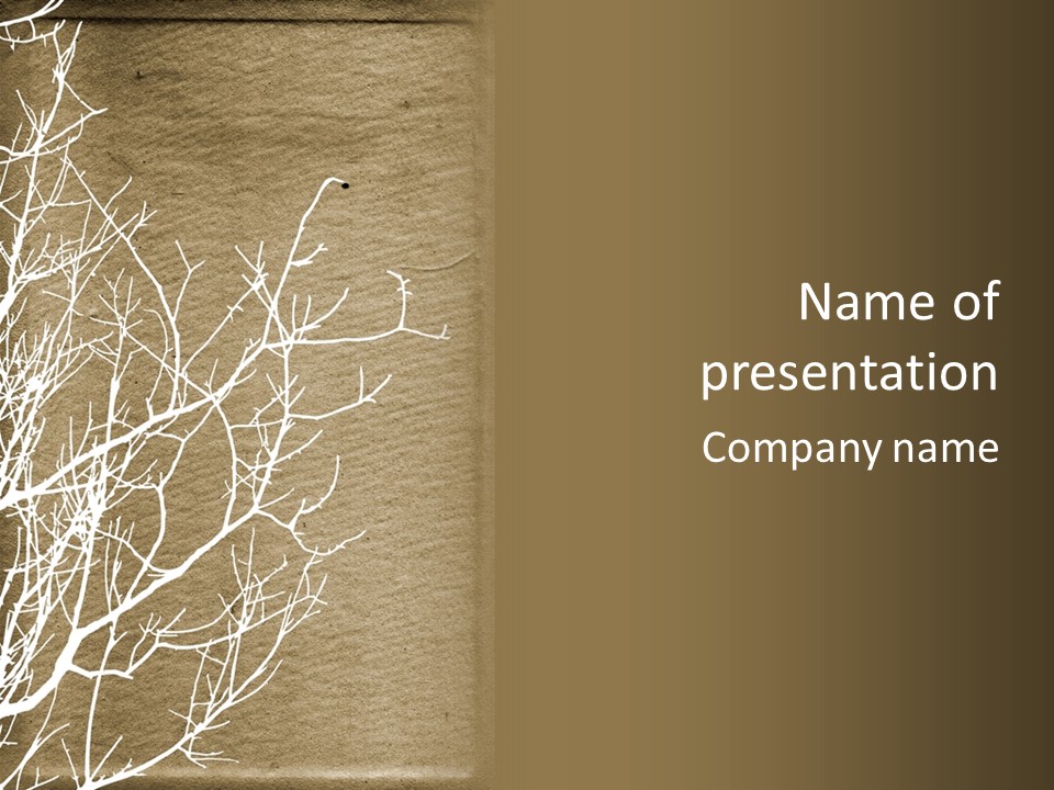 A Picture Of A Tree With No Leaves On It PowerPoint Template