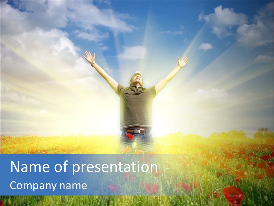 Joy Success Stand PowerPoint Template