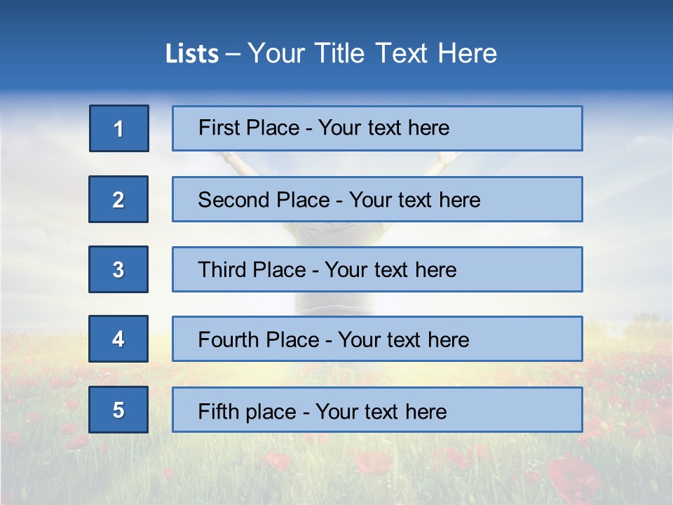 Joy Success Stand PowerPoint Template