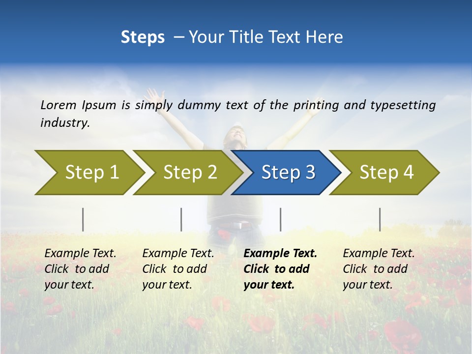 Joy Success Stand PowerPoint Template