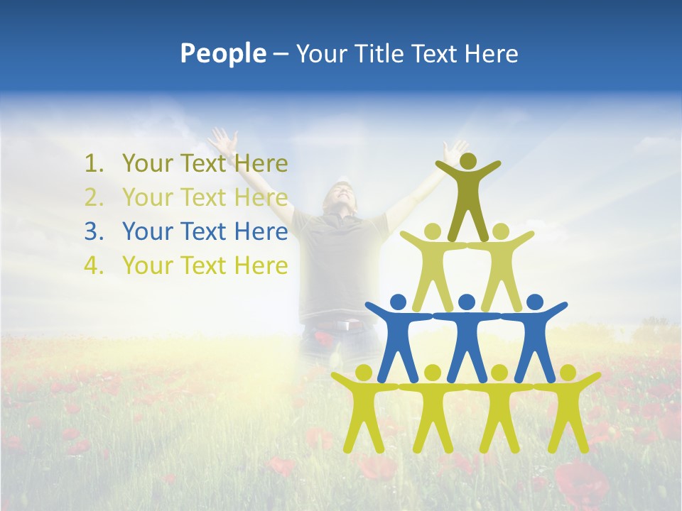 Joy Success Stand PowerPoint Template