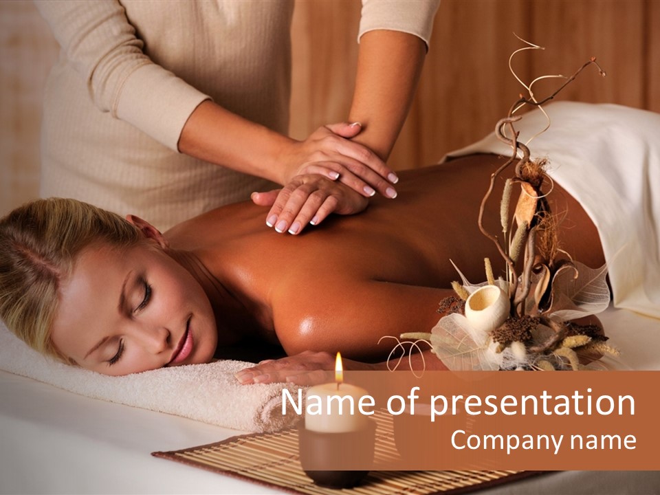 Push Massaging Bodycare PowerPoint Template