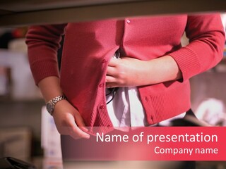 Shoplifter Retail Lady PowerPoint Template