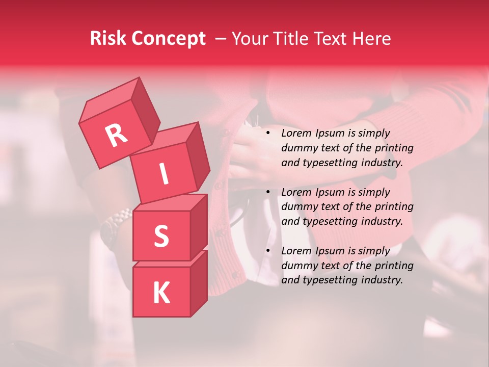 Shoplifter Retail Lady PowerPoint Template