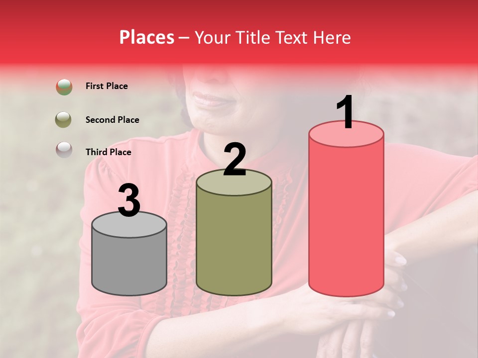 Serious Sitting Bench PowerPoint Template