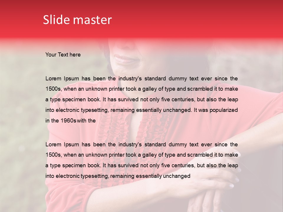 Serious Sitting Bench PowerPoint Template