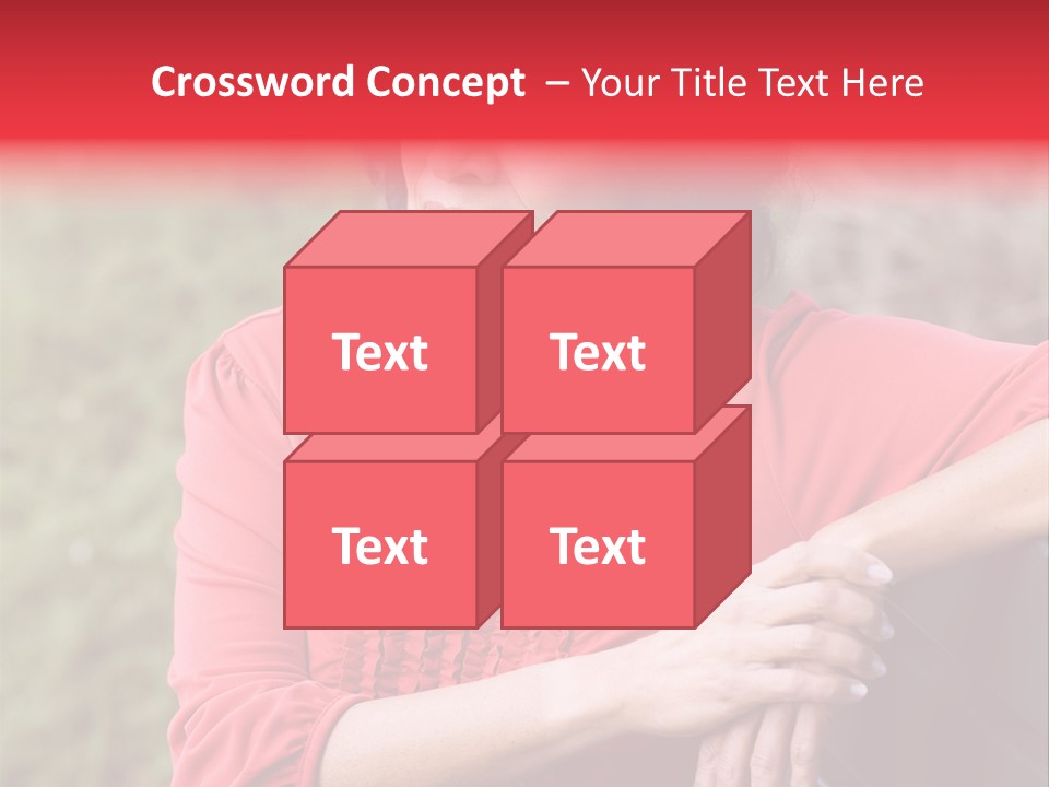 Serious Sitting Bench PowerPoint Template