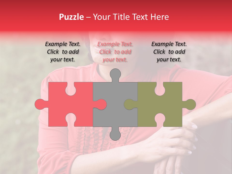 Serious Sitting Bench PowerPoint Template