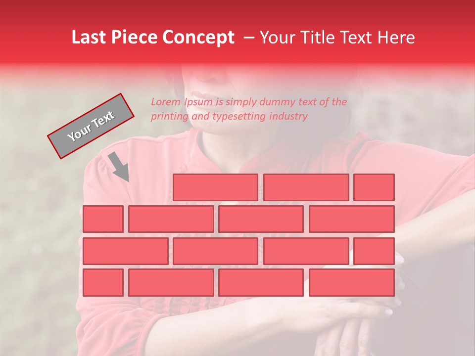 Serious Sitting Bench PowerPoint Template