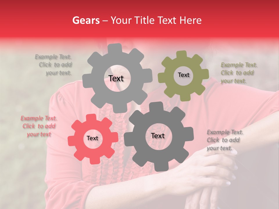 Serious Sitting Bench PowerPoint Template