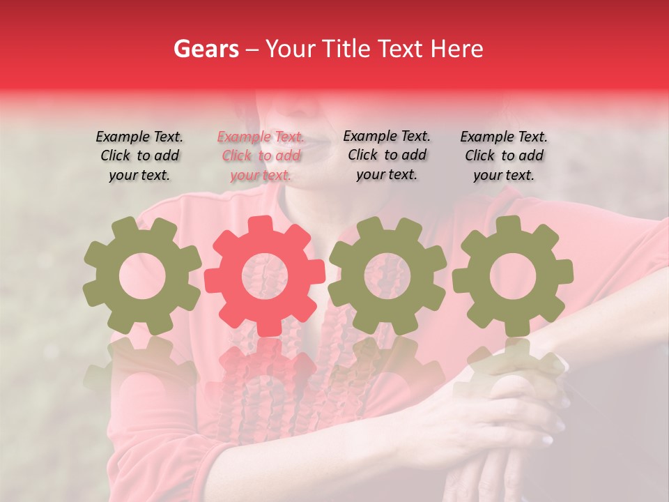 Serious Sitting Bench PowerPoint Template