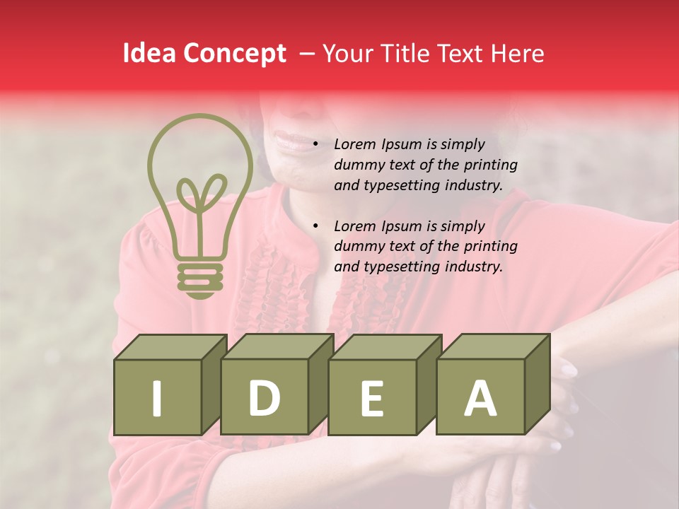 Serious Sitting Bench PowerPoint Template