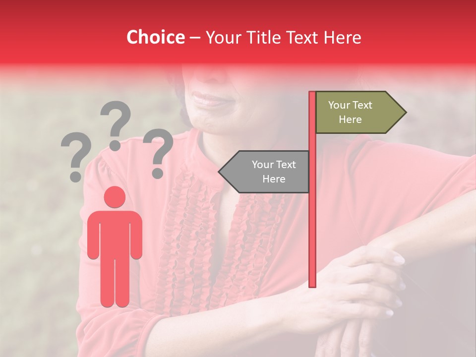 Serious Sitting Bench PowerPoint Template