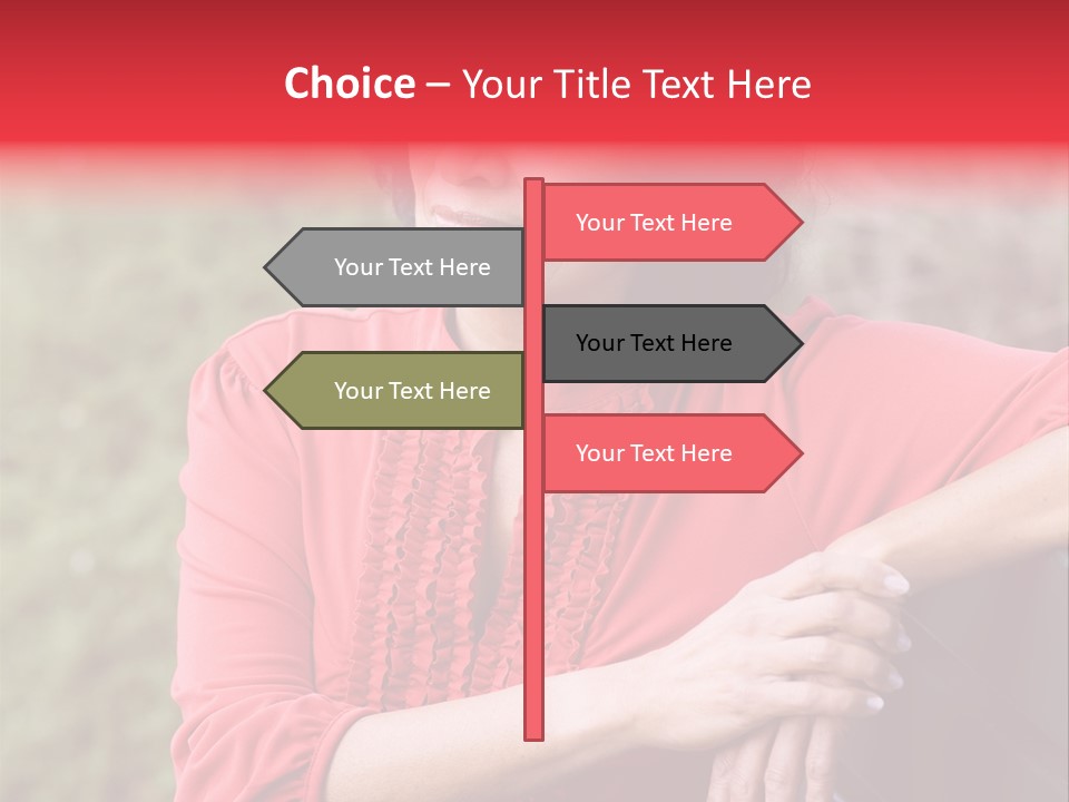 Serious Sitting Bench PowerPoint Template