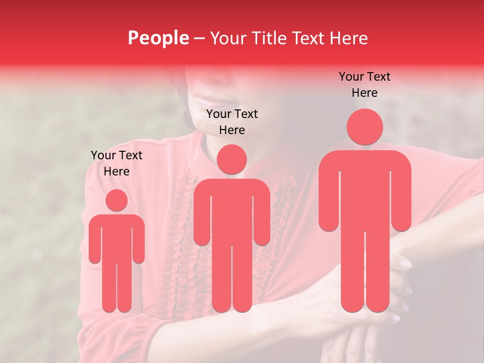 Serious Sitting Bench PowerPoint Template