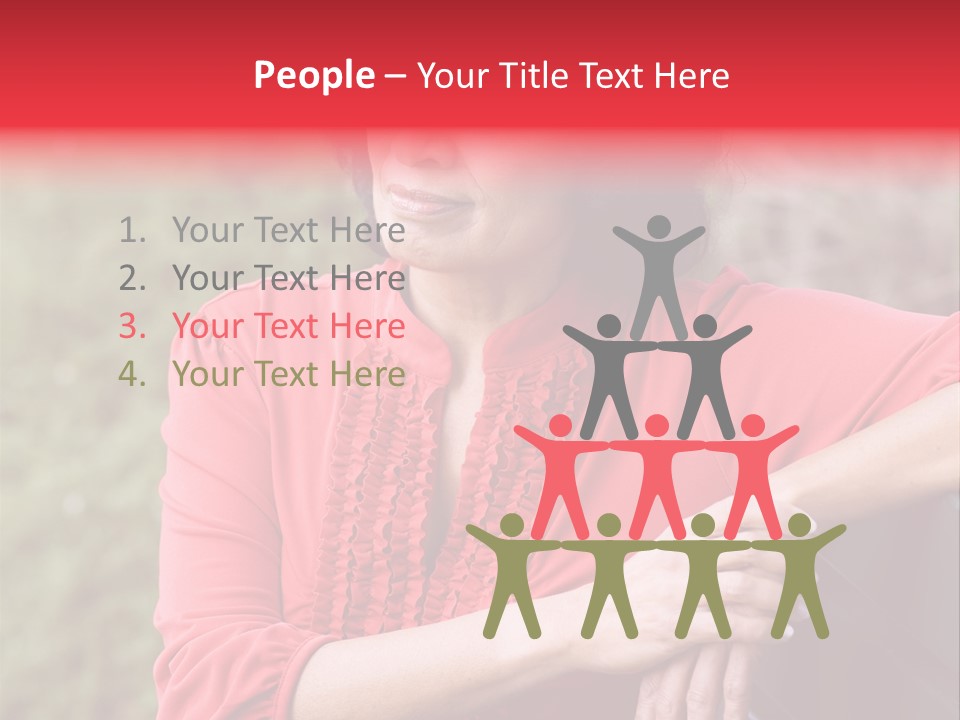 Serious Sitting Bench PowerPoint Template