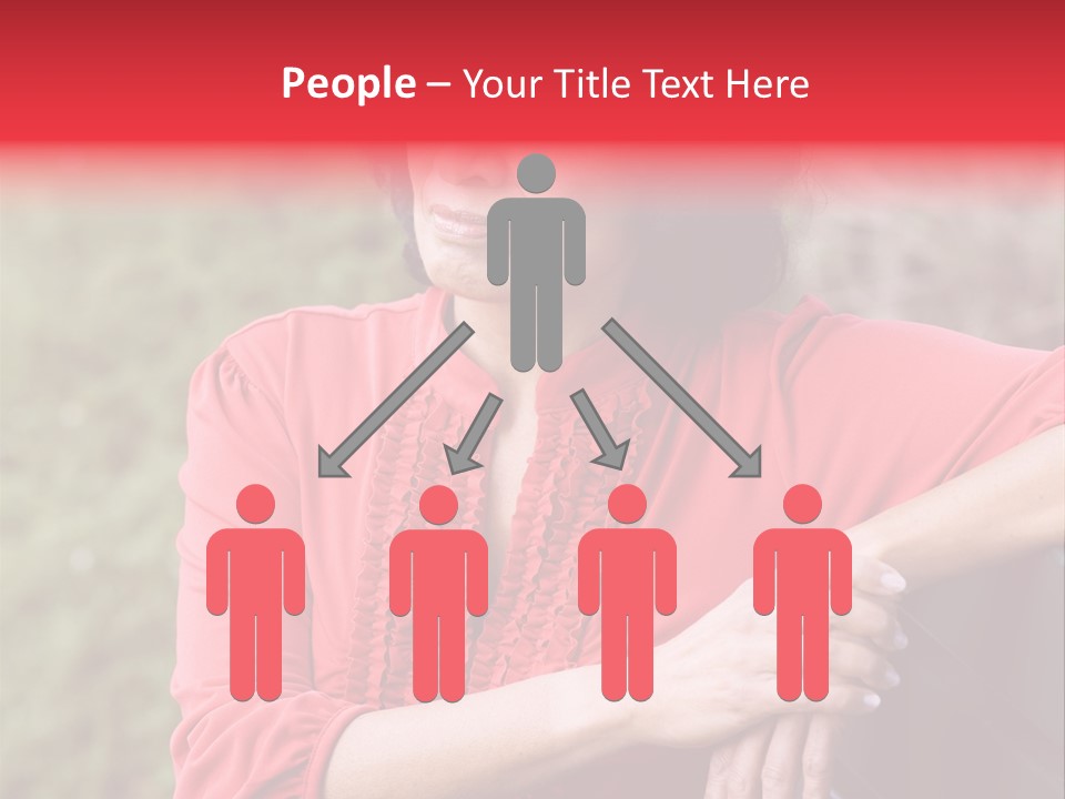 Serious Sitting Bench PowerPoint Template