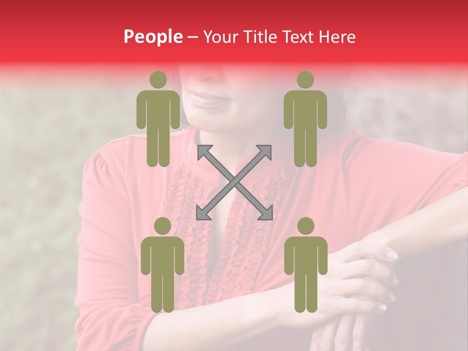 Serious Sitting Bench PowerPoint Template