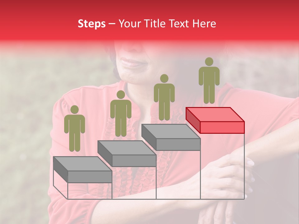 Serious Sitting Bench PowerPoint Template