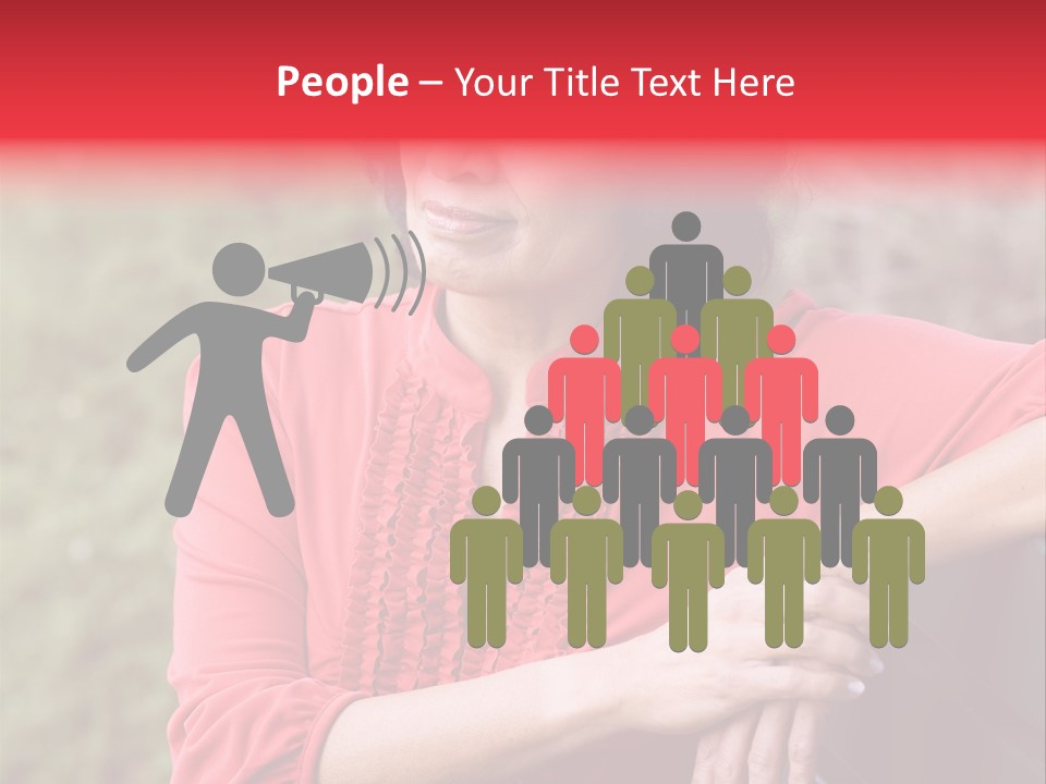 Serious Sitting Bench PowerPoint Template