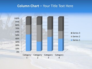 A Beach With Palm Trees And The Ocean PowerPoint Template