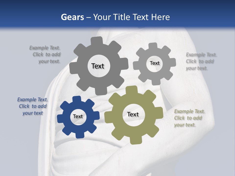 A Statue Of A Man Holding A Book Powerpoint Template PowerPoint Template