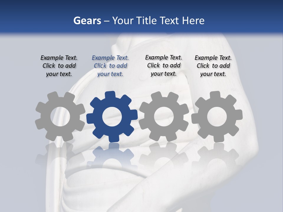 A Statue Of A Man Holding A Book Powerpoint Template PowerPoint Template